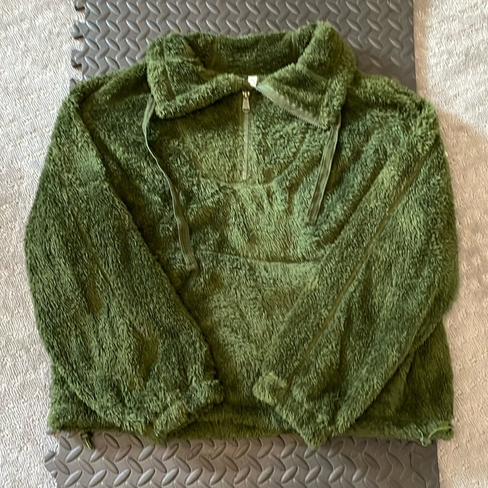 Free People 1/4 Zip Sherpa Pullover